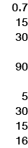 0.7 15 30 90 5 30 15 16