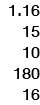 1.16 15 10 180 16